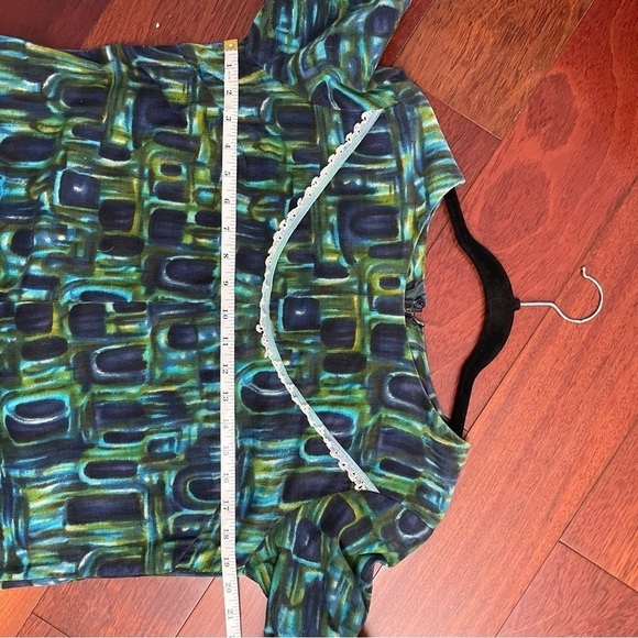 VTG Hale Muu Hawaiian Abstract Tiki Muumuu Dress Artsy 60s 70s *see msrmts - Picture 7 of 11